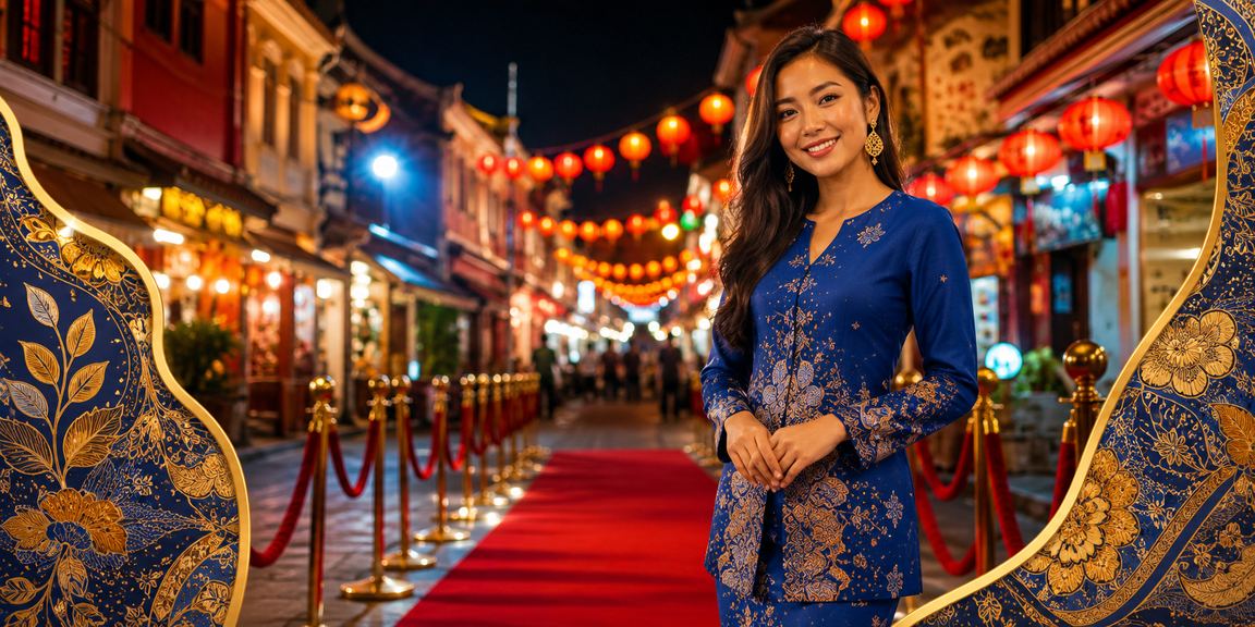 Pengguna di Melaka berpakaian baju kurung mengakses akaun kasino 506 melalui aplikasi mudah alih