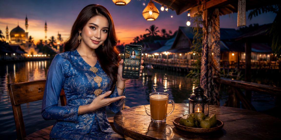 Pengguna Malaysia dalam pakaian tradisional menikmati kasino langsung mudah alih 506