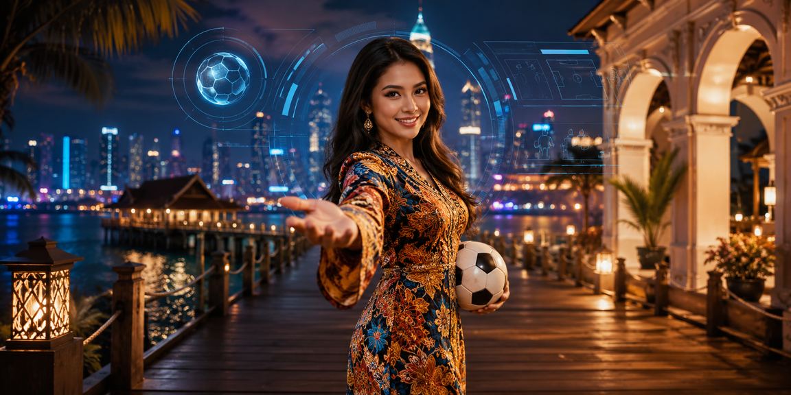 Pengguna di Sabah berpakaian batik menggunakan aplikasi pertaruhan football 506 di telefon pintar
